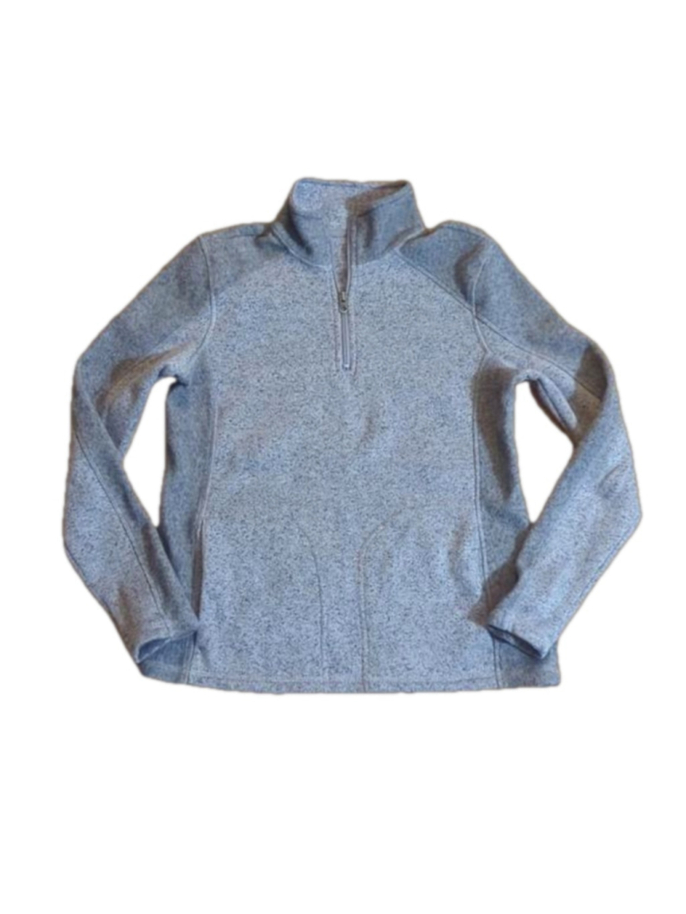 Bass Lavender Heather Knit Quarter Zip Sweatshirt Small